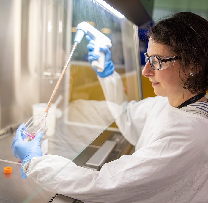 Single Molecule Scientist working in a lab